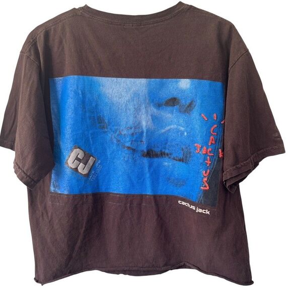 FW20 Travis Scott Cactus Jack CJ Japan Digital Girl Pepper Brown T-Shirt LARGE - Picture 2 of 4